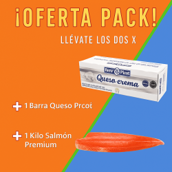 Pack Salmón 1 kg + Queso Crema Reny picot 1,36 kg | Calidad Profesional