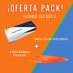 Pack Salmón 1 kg + Queso Crema Schreiber 1,36 kg | Calidad Profesional