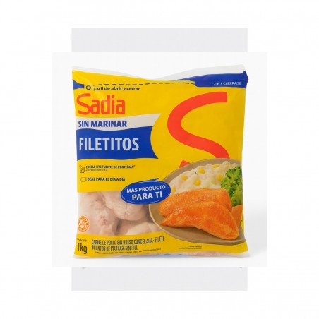 Los Filetillos de Pollo Sadia son cortes pequeños y uniformes de pechuga sin marinar, congelados individualmente (IQF) para faci